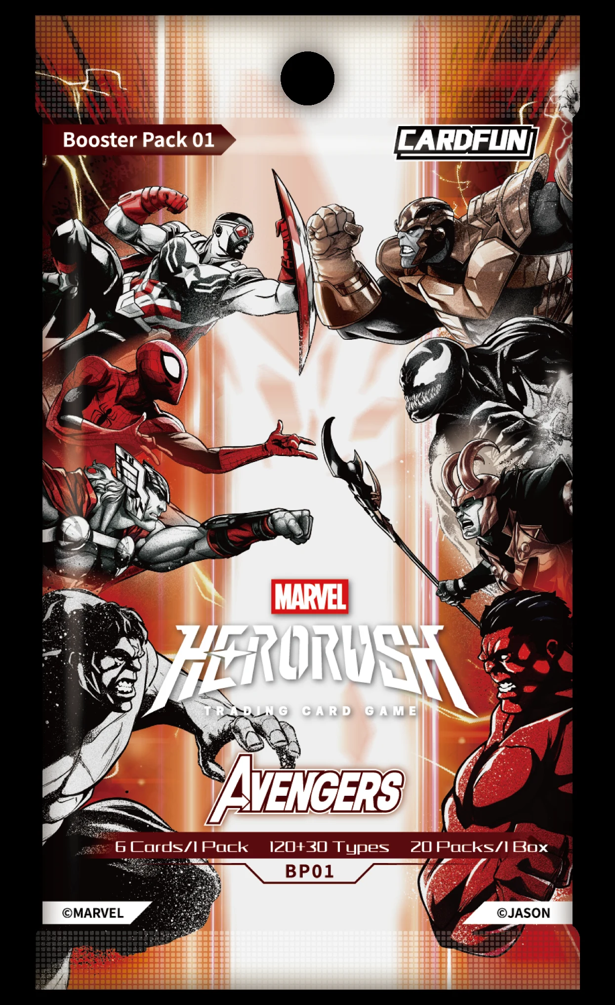2026 Card Fun Marvel Hero Rush BP01 The Avengers box