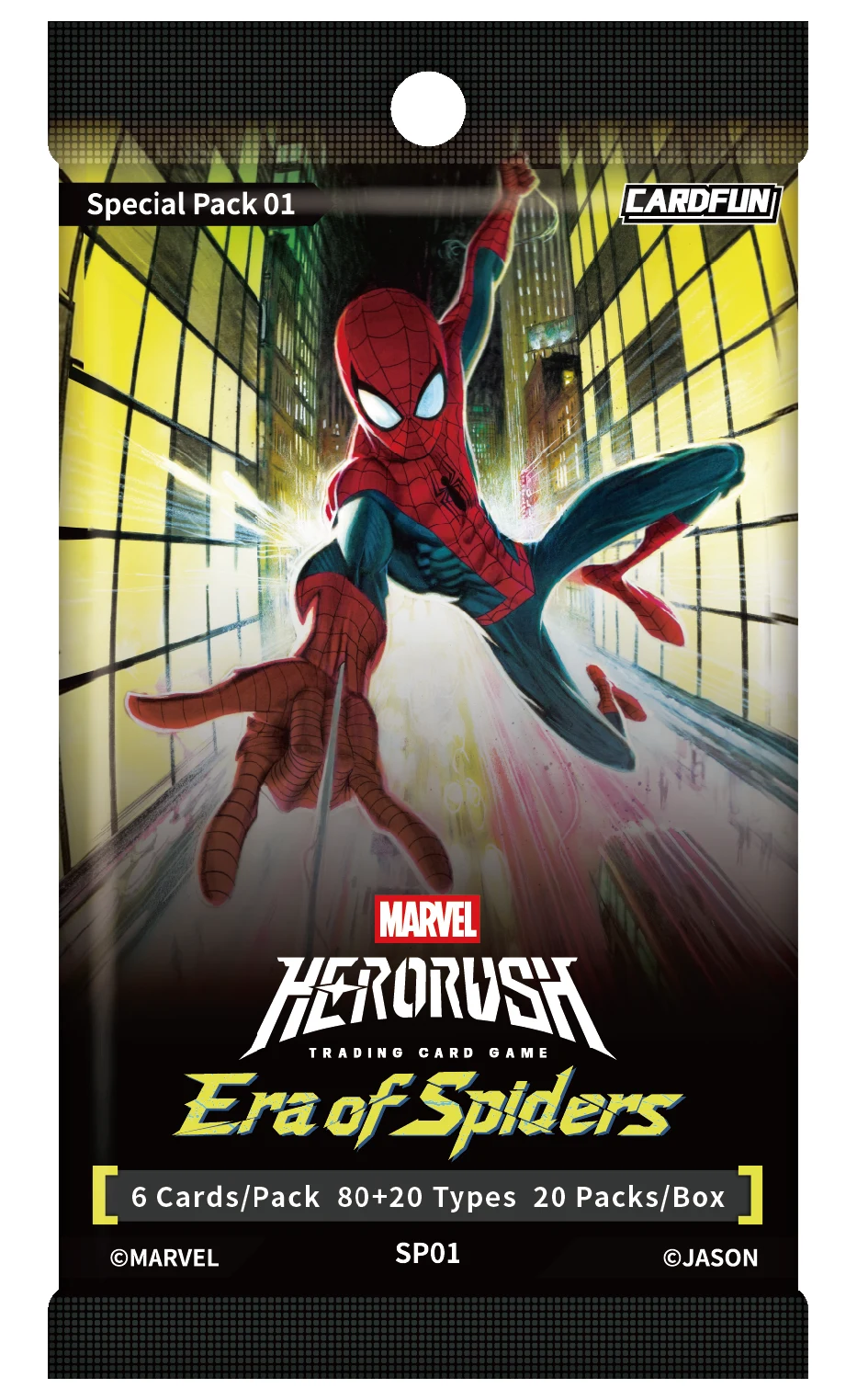 2026 Card Fun Marvel Hero Rush SP01 Era of Spiders box